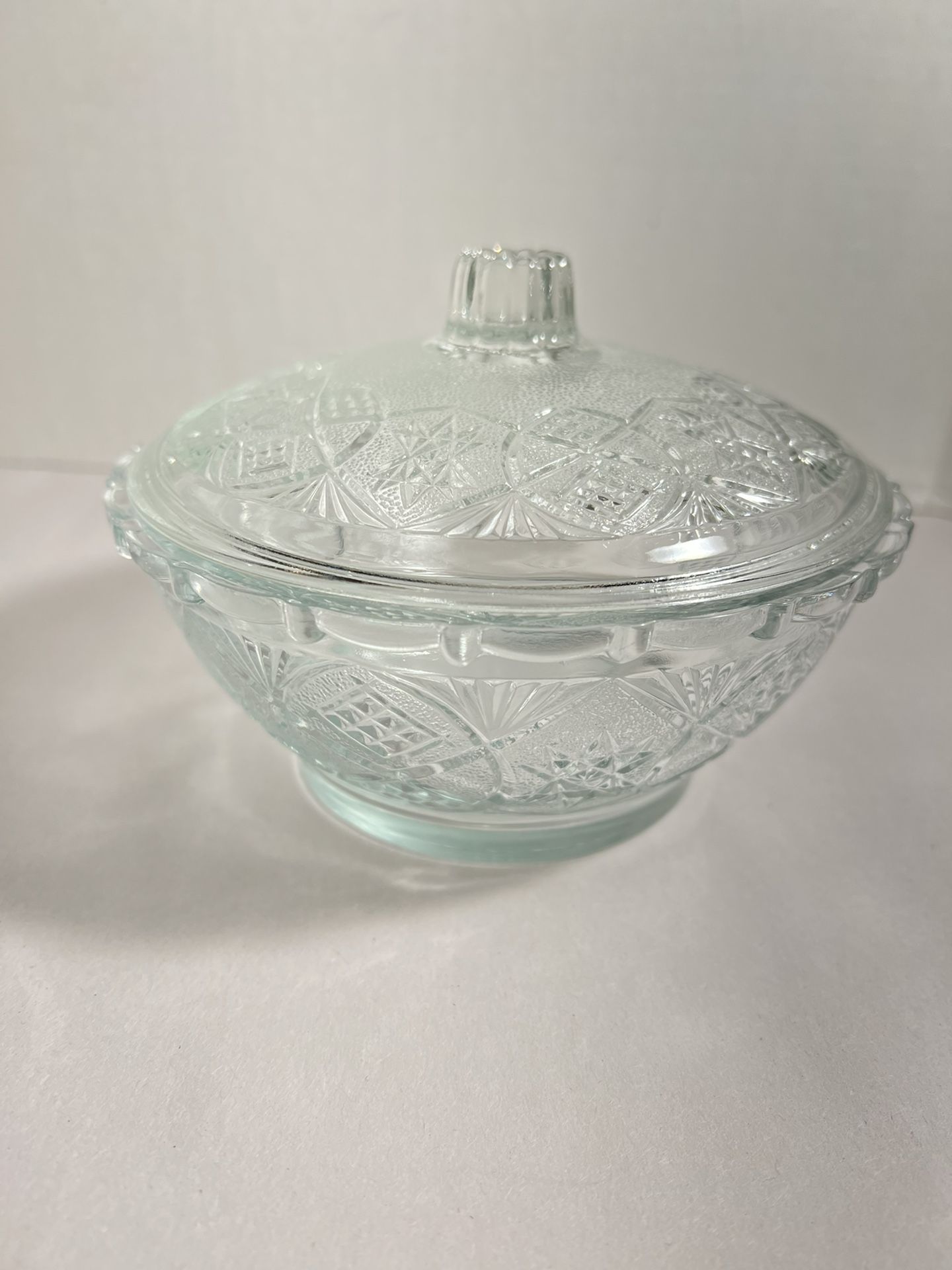 Vintage KIG Malaysia Clear Glass Candy Dish