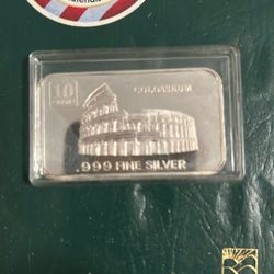 10 Gram Silver Bar Roman Coliseum 
