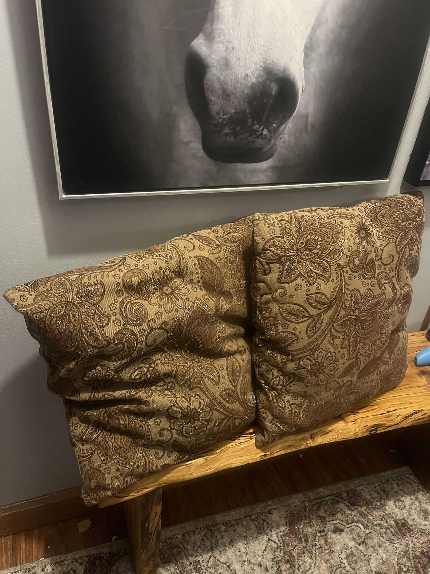 18 X18 Set Of 2 Brown Turkish Throw Pillows 