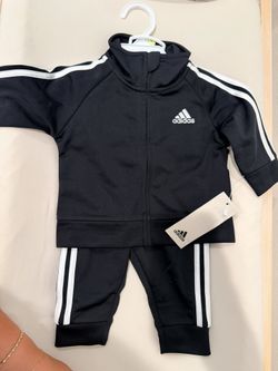 2 Black Adidas Baby Tracksuit