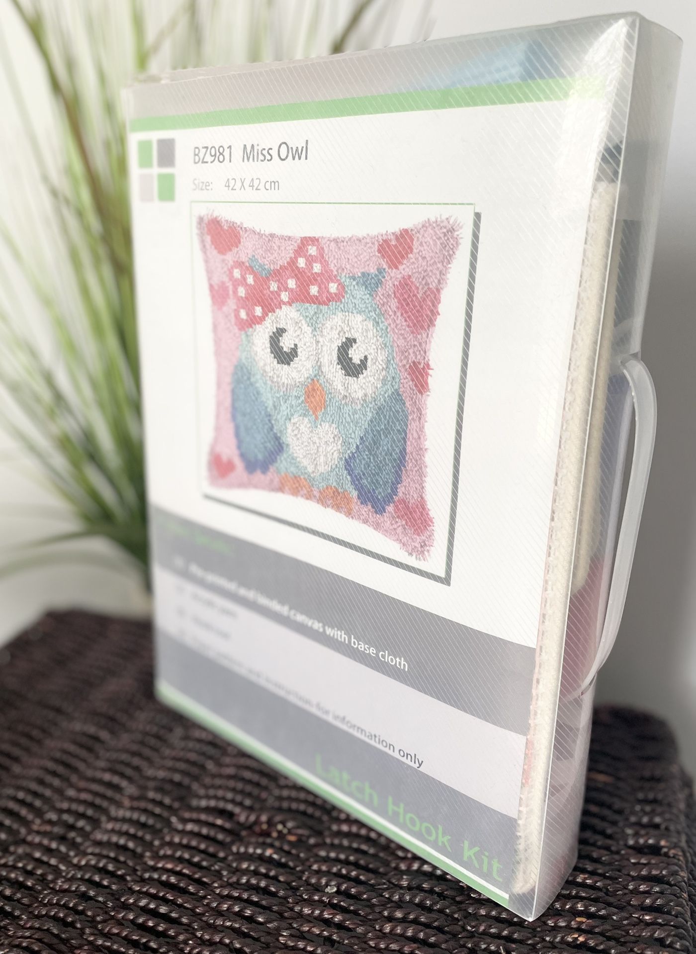 Beyond Your Thoughts Latch Hook Kit, Miss Owl 16X16 in. (42X42 cm) NEW!! NIB