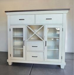 Server/Buffet Cabinet - White & Espresso