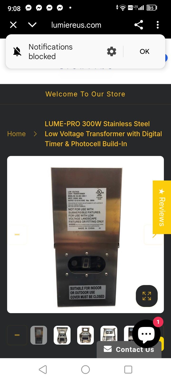 New 300W LOW VOLTAGE GARDEN LIGHT TRANSFORMER