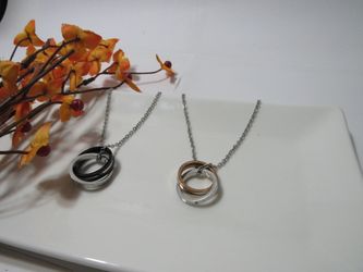 *NO FADE* 2 Pcs His & Hers Stainless Steel Couples Necklace for Lover Pair, Gift