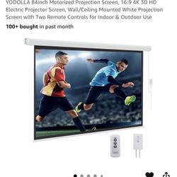 YODOLLA 84inch Motorized Projection Screen