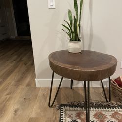 Live Edge End Table 