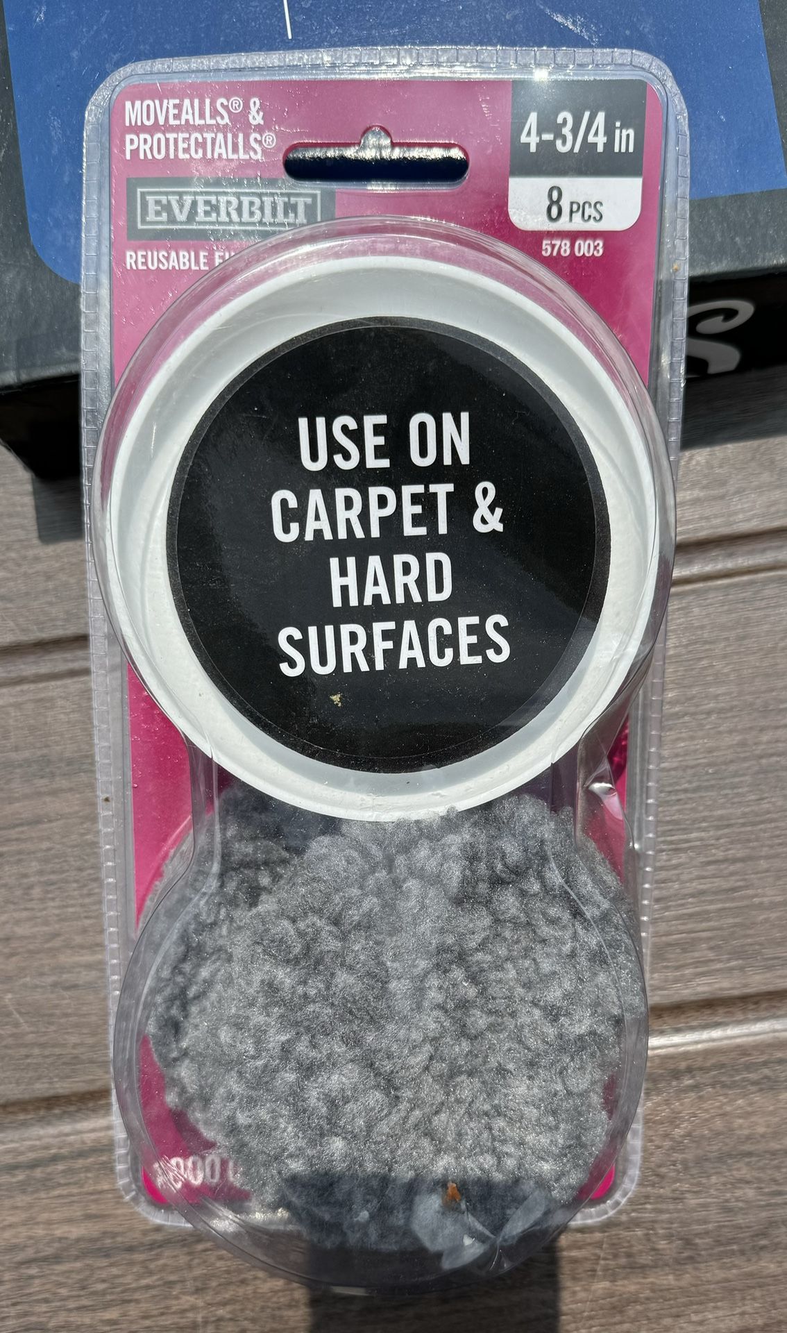 NEW - Everbilt Round Furniture Moving Hard Sliders with Socks 