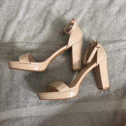 Pink Nude Wedge Heel