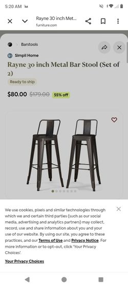 Metal bar stools
