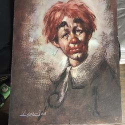 Happy clown painting