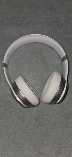Grey and White Beats Solo Headphones