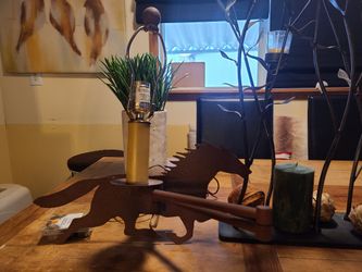 Antique Wall Mount Horse Lamp With Adjustable Arm