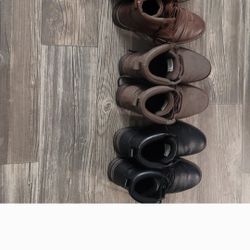 Mens Leather Boots Size 7.5