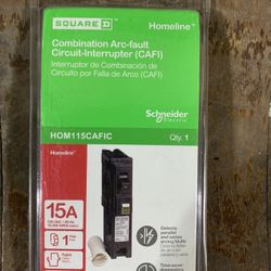 ⚡ Square D Homeline 15A 1-Pole CAFCI Circuit Breaker – Brand New! ✅