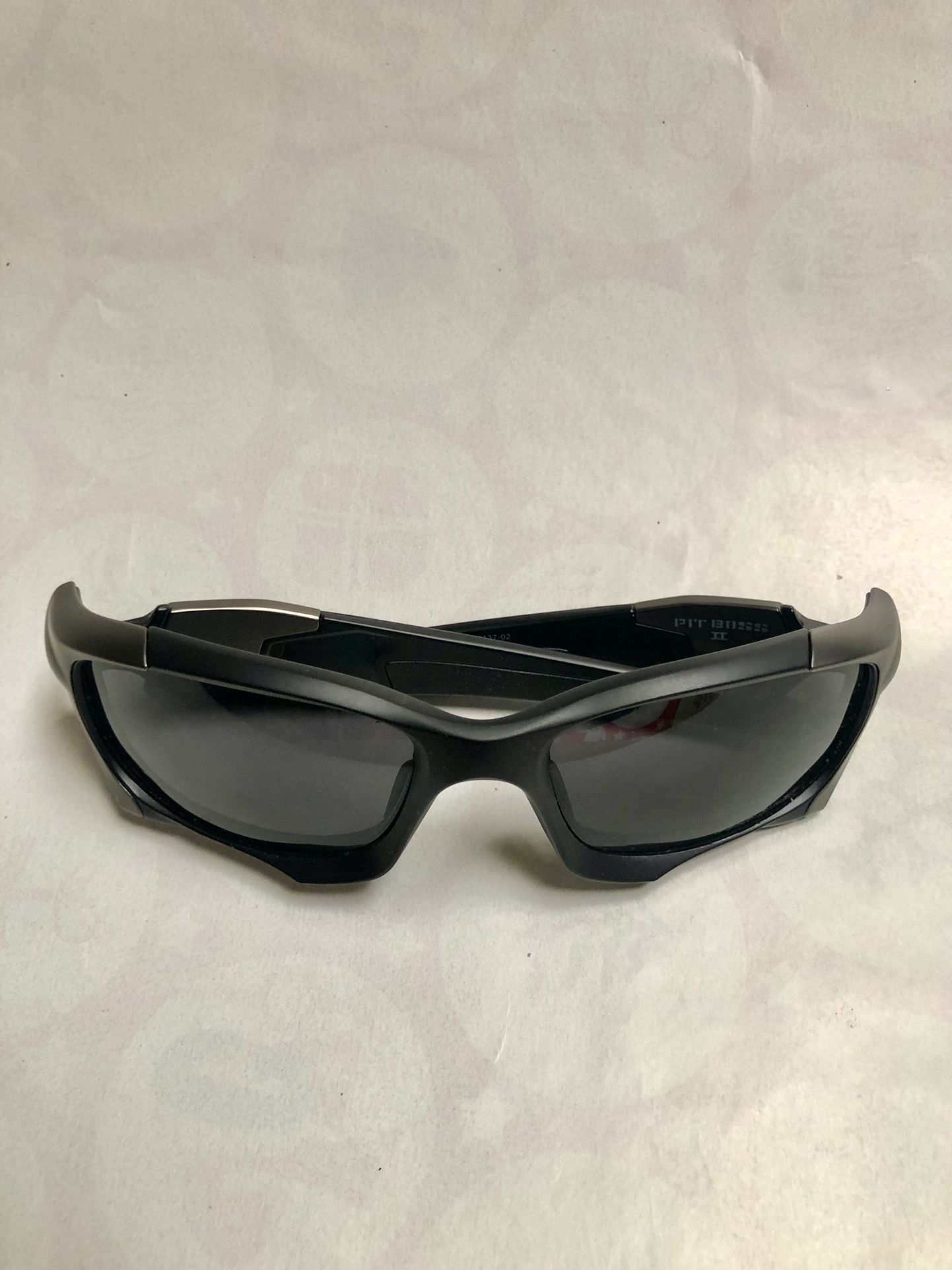 Oakley Pitboss 2 Black/Silver Frame Black Lenses Polarized
