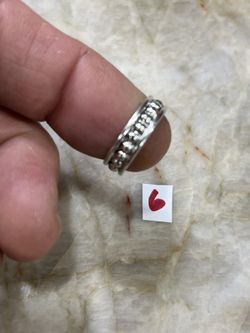 925 Sterling Silver Wedding Ring Size 6