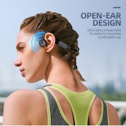 Bone Conduction Headphones • Open Ear Headphones • Bluetooth 5.2 Sports Wireless Earphones • with Built-in Mic • Sweat Resistant Headset • for Running