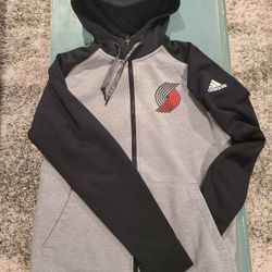 Portland Trail Blazers Zipper Hoodie Size SMALL Climawarm