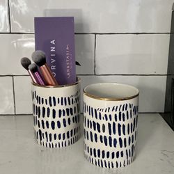 Beautiful Multipurpose Makeup, Pen, Utensils Cup Holder Set Of 2