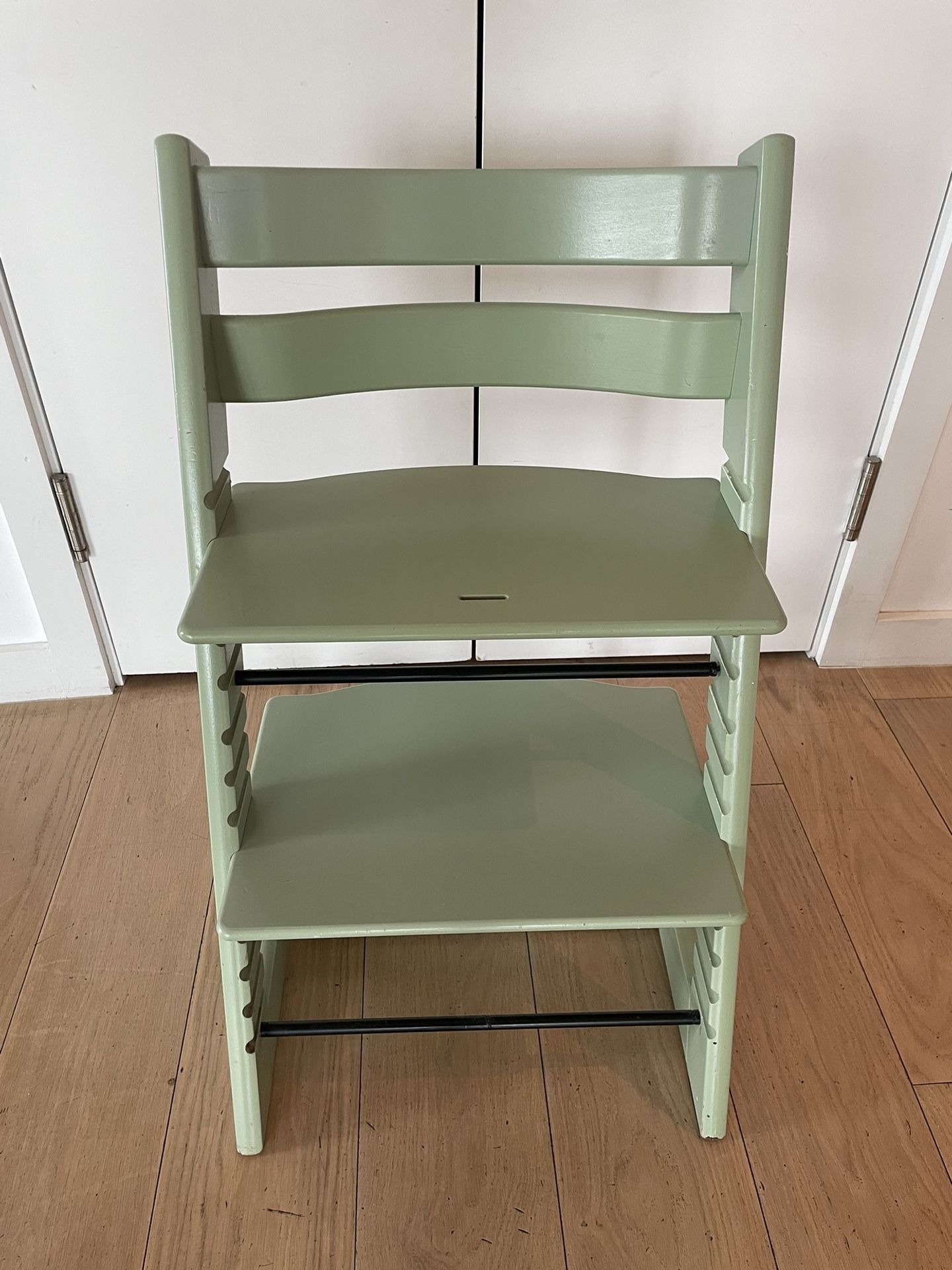 Stokke Tripp Trapp Soft Mint Green WoodHigh Chair for Sale in