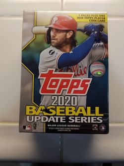 2020 Topps Baseball Update Series Blaster Box With Coin Card