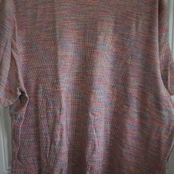 Womens Venezia Jeans Plus 26/28, pink, blue, yellow, green, 62%polyester, 33% Cotton, 5% Spandex, Ribbed Pullover Shirt Top.