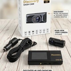 Discovery 4K Dash Cam Front & Rear 1080P WiFi Car Camera UHD