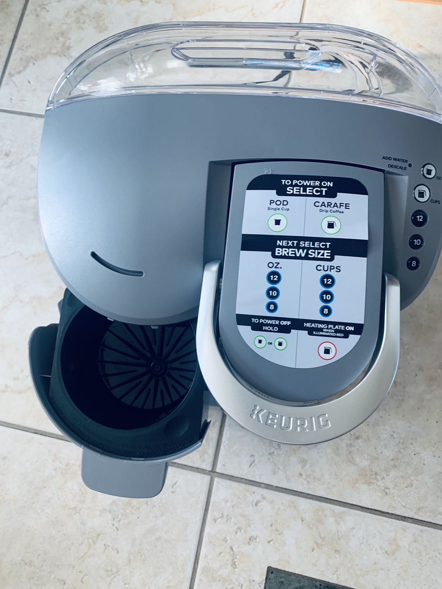 Like New 2-in-1 Silver Keurig Coffee Maker