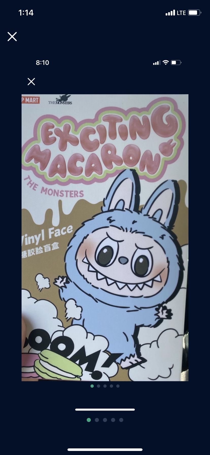 Exciting Macaron Soy Milk The Monsters Labubu. From Popmart brand new sealed never opened $55