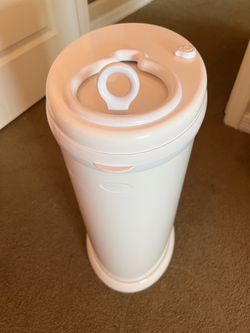 White Ubbi Stainless Steel Diaper Pale