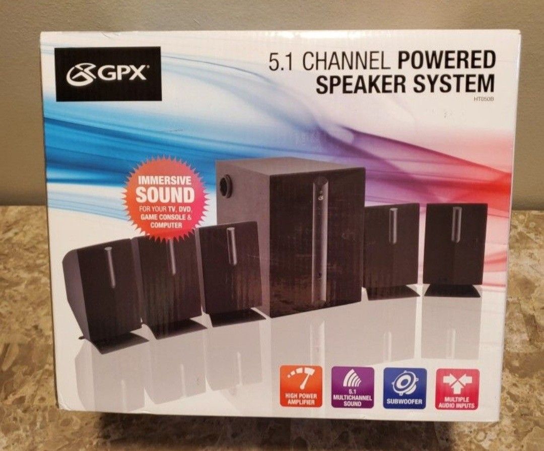 Brand New In Box Never Opened - GPX 5.1-Channel Home Theater Speaker System