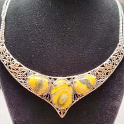 Bumblebee Jasper Necklace 