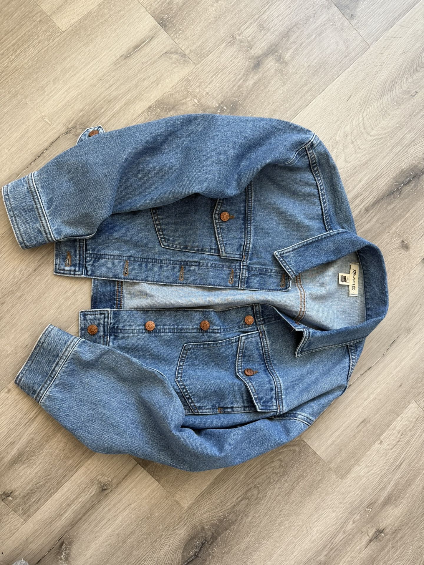 Madewell, Small Oversized Cropped Denim Jacket