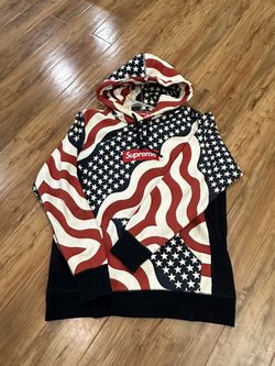 Supreme American Flag Box Logo Hoodie Size Large for Sale in Palos Park IL OfferUp