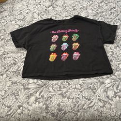 Girls Rolling Stones Crop Top, Worn Once 
