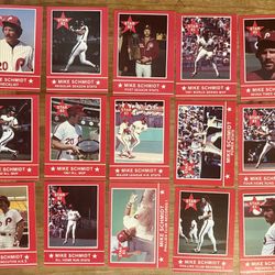 1983 Star Company Baseball Mike Schmidt Complete 15 Card Set