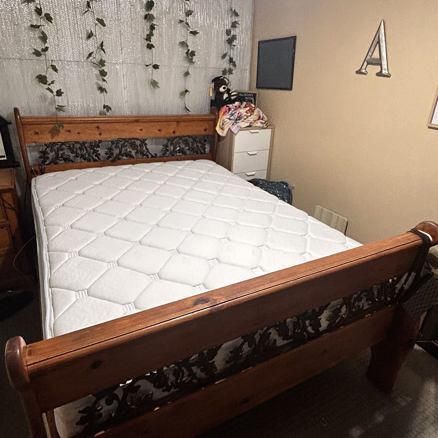 Queen wood Bed Frame Only