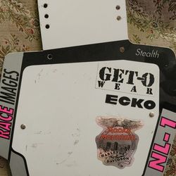 Vintage 1990's NL-1 Race Images Stealth Pro BMX Number Plate Mid-School Rare!!!!
