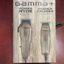 Gamma+ Power Cruiser Corded Trimmer (HCGPTCTS) + Power Ryde Corded Clipper (HCGPCRCS) Combo Set Barber