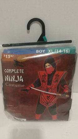 Complete Ninja costume size XL 14-16