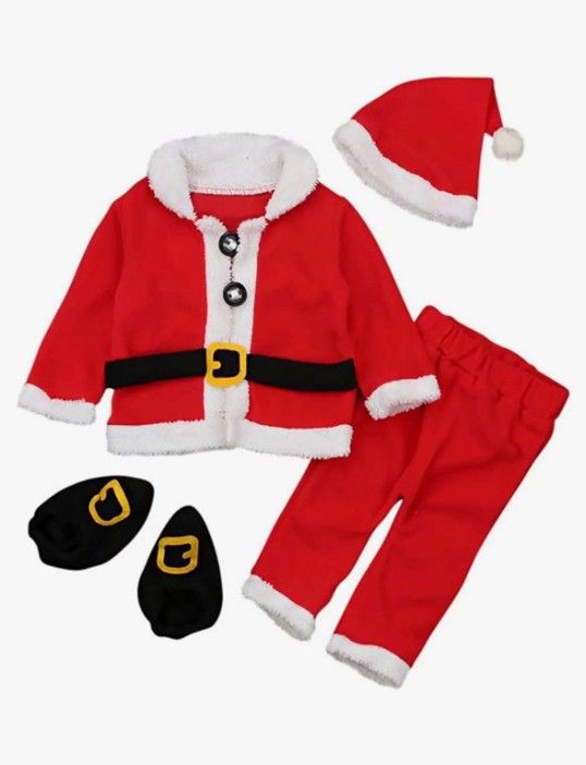 Baby Santa Claus Costume Complete Christmas Outfit Size 12-18 Months