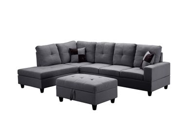 BRAND NEW SECTIONAL COUCH WITH OTTOMAN IN ORIGINAL BOX