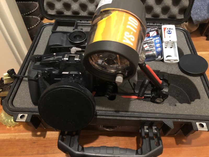 Sea & Sea DX-1G Underwater under water Camera Kit W/ YS-110 takes photos and videos