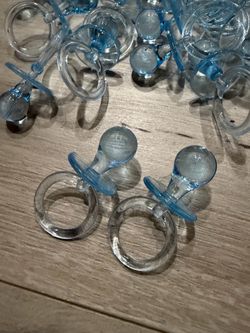 Blue pacifiers Baby Shower ornaments