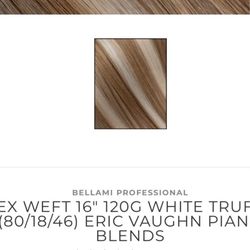 BELLAMI FLEX WEFT 16" 120G WHITE TRUFFLE (80/18/46) ERIC VAUGHN PIANO BLENDS