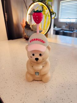 Starbucks Pink Bearista Bear Cup Glass Collection