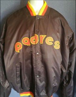 San Diego Padres 1980s Throwback Satin Bomber Baseball jacket Men 2XL