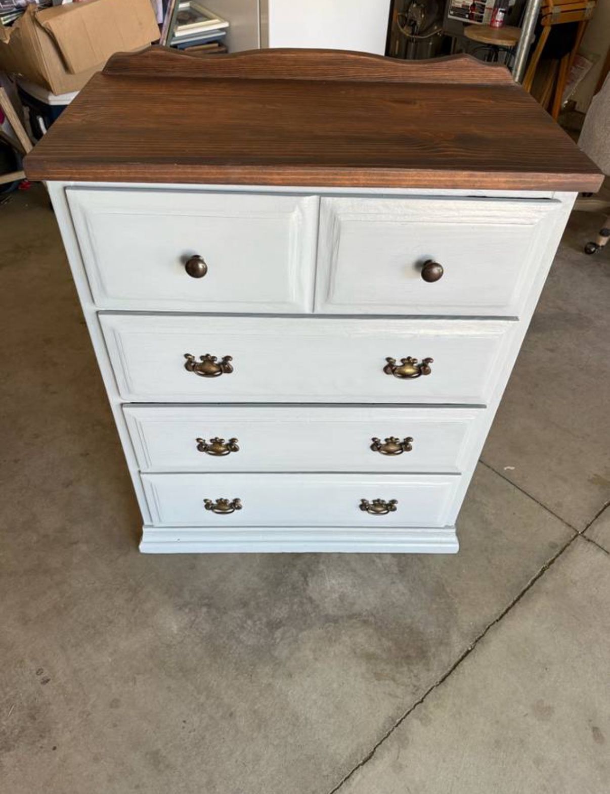 Grey/Blue 4 Drawer Dresser