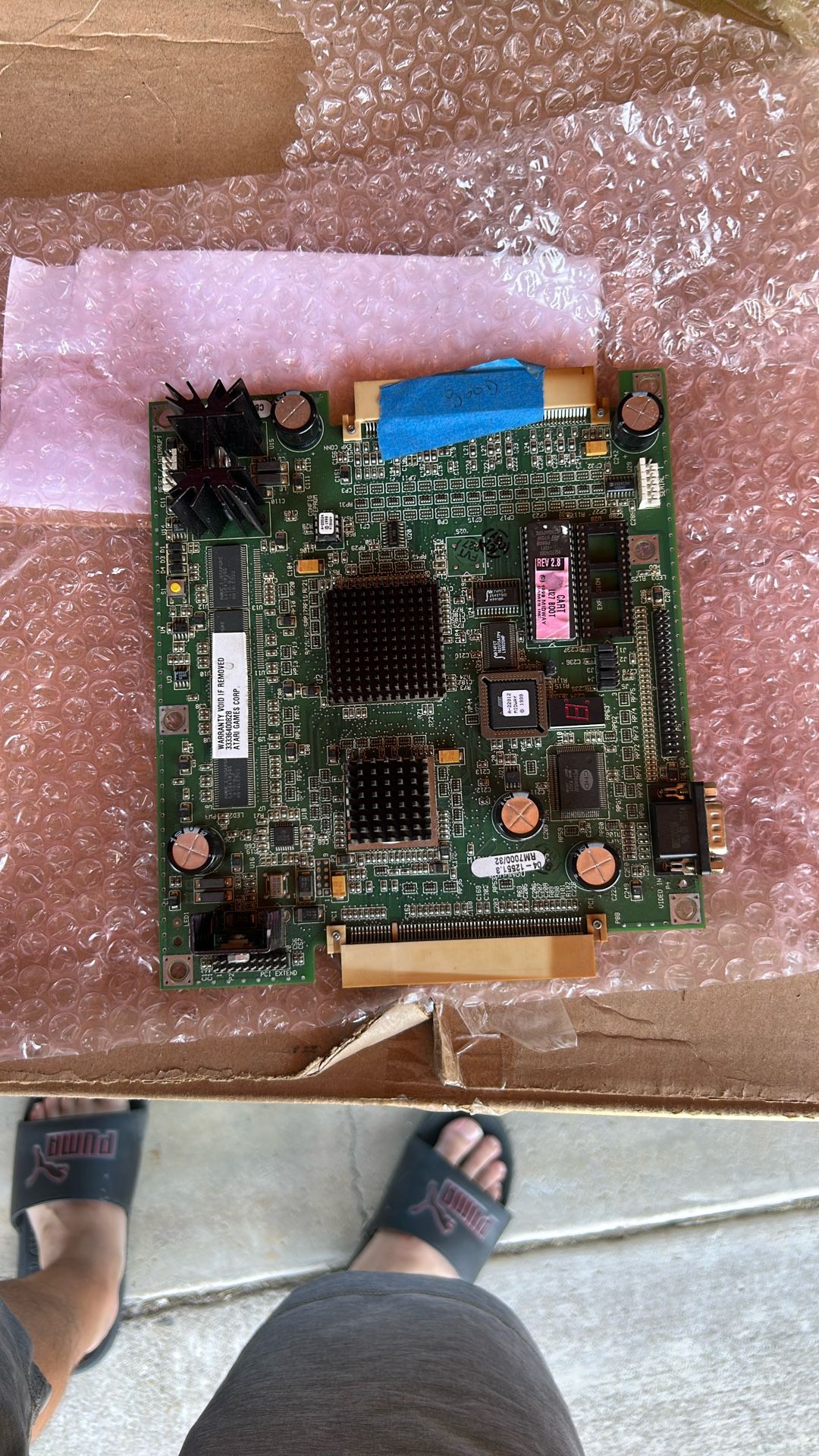 Cart Fury ? Atari System 777 Middle Board Arcade Video Game Part Working
