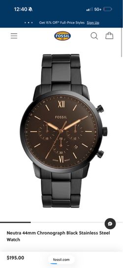 Black Fossil Watch For Men